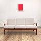 Mid Century Modern 3-Seat Sofa, Ole Wanscher for France & Son, Senator Teak, Danish Design Couch