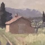 Petit tableau paysage rural