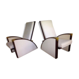 2 art deco armchairs