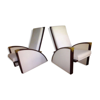 2 art deco armchairs