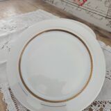 Set of 7 Limoges porcelain dinner plates by A. Vignaud