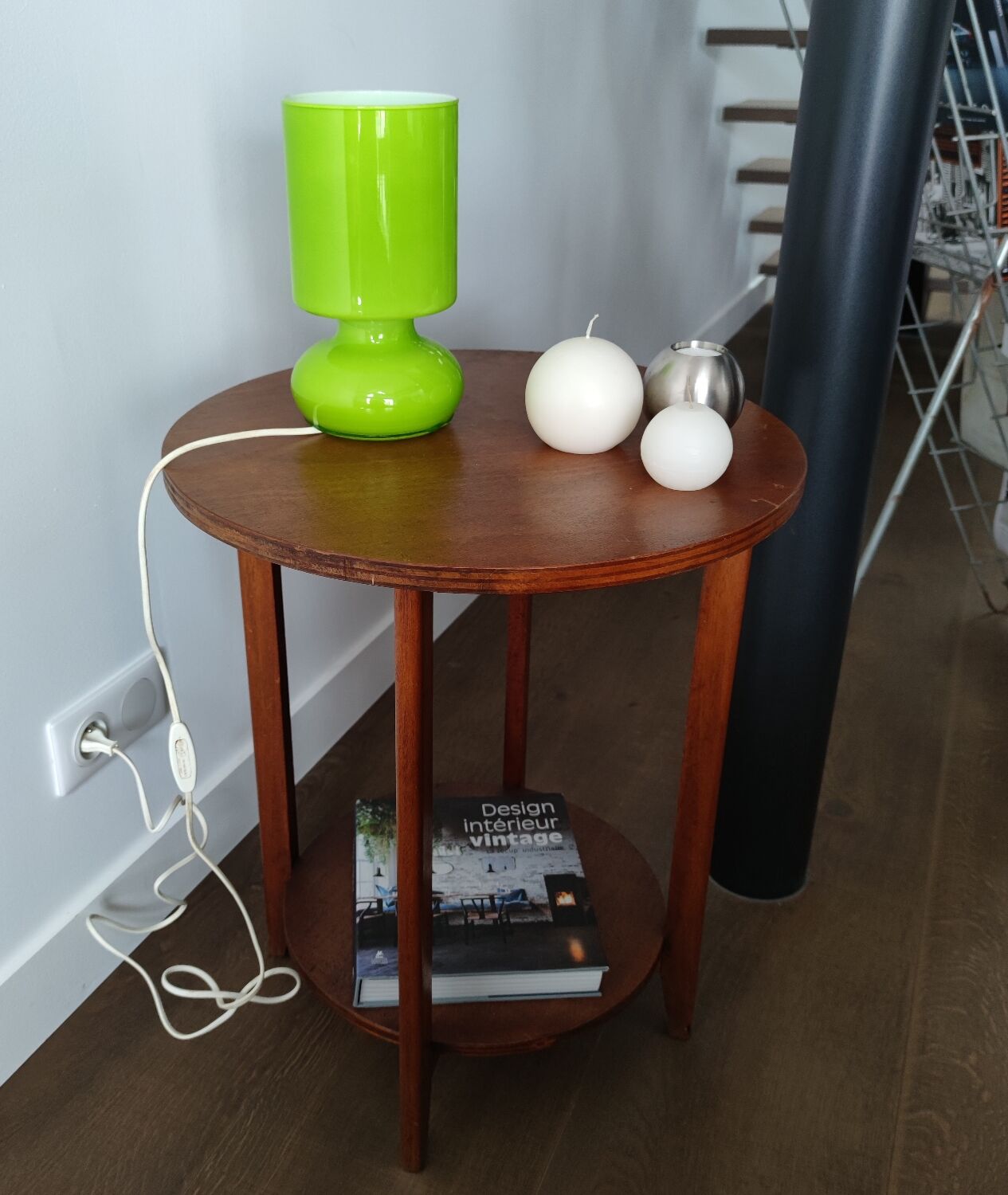 Lampe en verre vintage