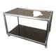 Vintage coffee table 70s chrome and smoked glass