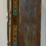 Armoire de mariage allemande peinte à la main, ancienne, 1829-1851
