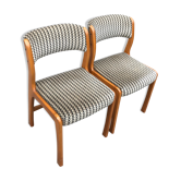 Paire de chaises traîneau
