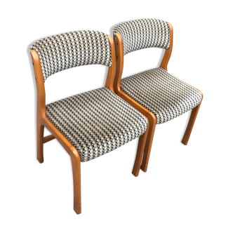 Paire de chaises traîneau