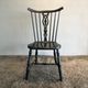 Pair of black-lase wooden chairs by Gemla Di-Sweden 1950