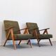 Mid-Century Accent Chair Model B-310 Var in Forest Green Velvet
