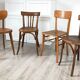 Series of 4 Bistro chairs dismatched Baumann and Fischel