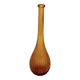 Vintage Empoli carafe bottle in amber yellow glass with diamond point