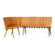 Banquette d’angle brutaliste en chêne – design européen, années 60/70