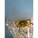 Pair of Contemporary Hammered Strips ”Listelli” Murano Glass Gold Wall Sconces by Simoeng