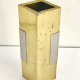 Art Deco geometric vase in gilded brass