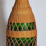 XL bottle lamp foot dressed in rattan 50s
