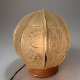 Lamp with globe hettier vincent verrerie des hanots art deco 1930