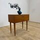 Table de nuit en teck danois avec deux tiroirs, 1960
