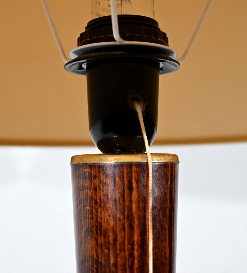 Mahogany and Brass lamp,1950