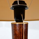 Lampe en acajou et laiton,- 1950