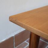 Scandinavian coffee table in ribbed wood
