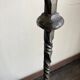 Floor lamp in beaten iron and bronze Artisans de Marolles 1960