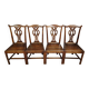 Set of 4 antique wooden chairs – 18th century / Chippendale style