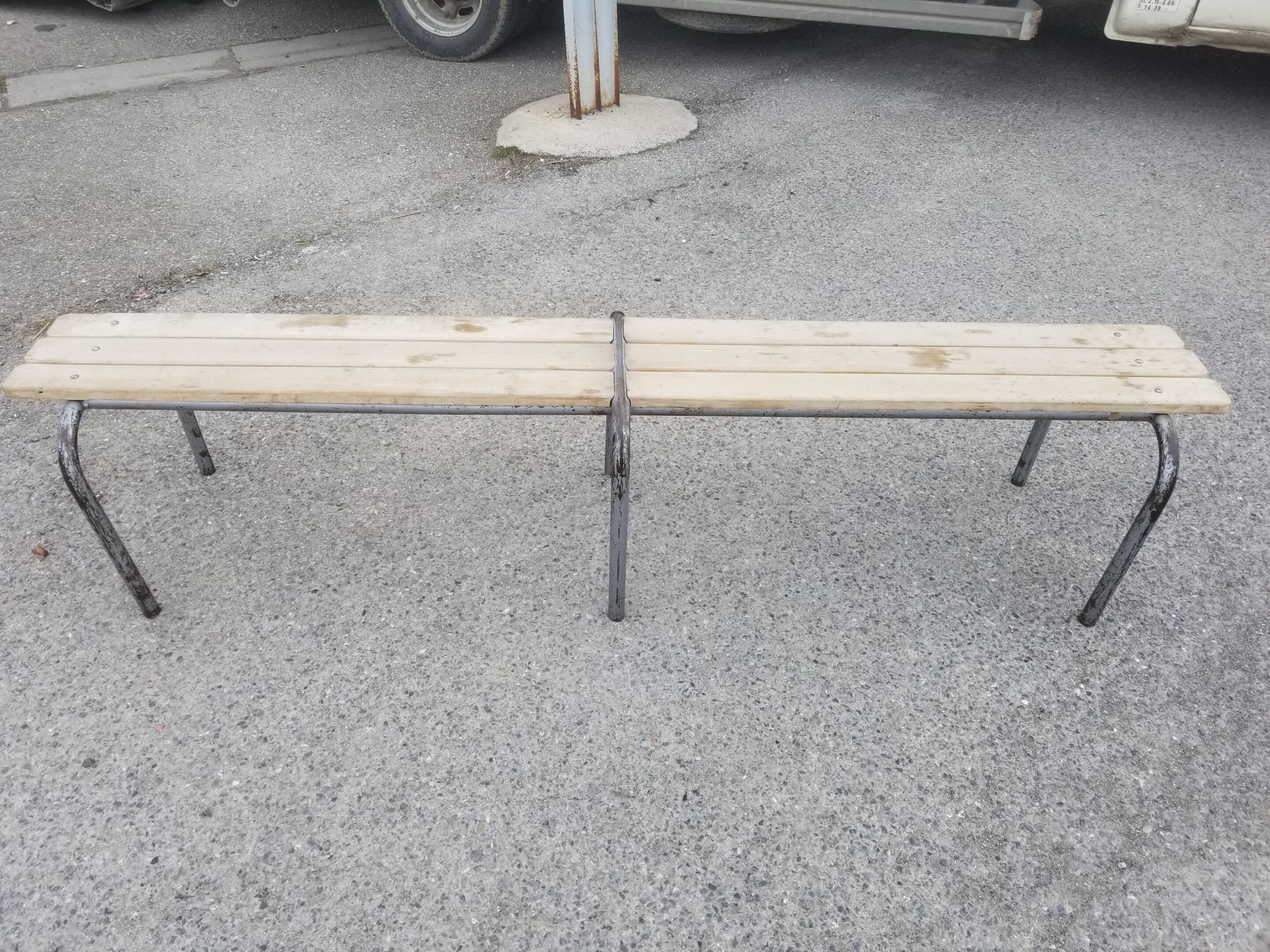 Vintage schoolboy bench