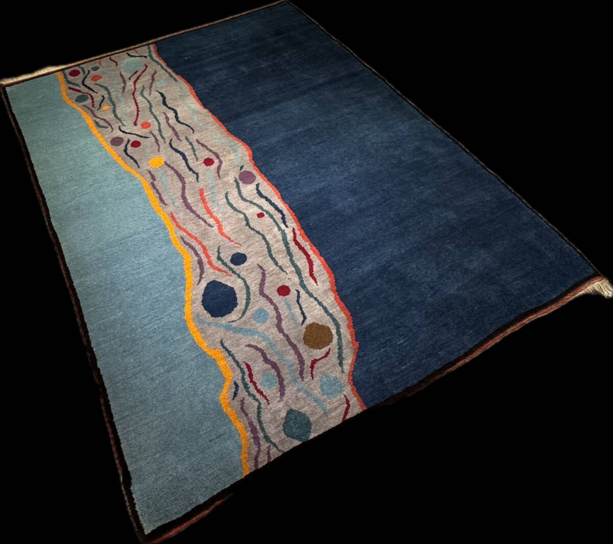 Tapis Népalais Bleu 230x165 cm