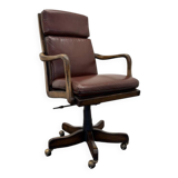 Classic English Chesterfield Office Chair Burgundy