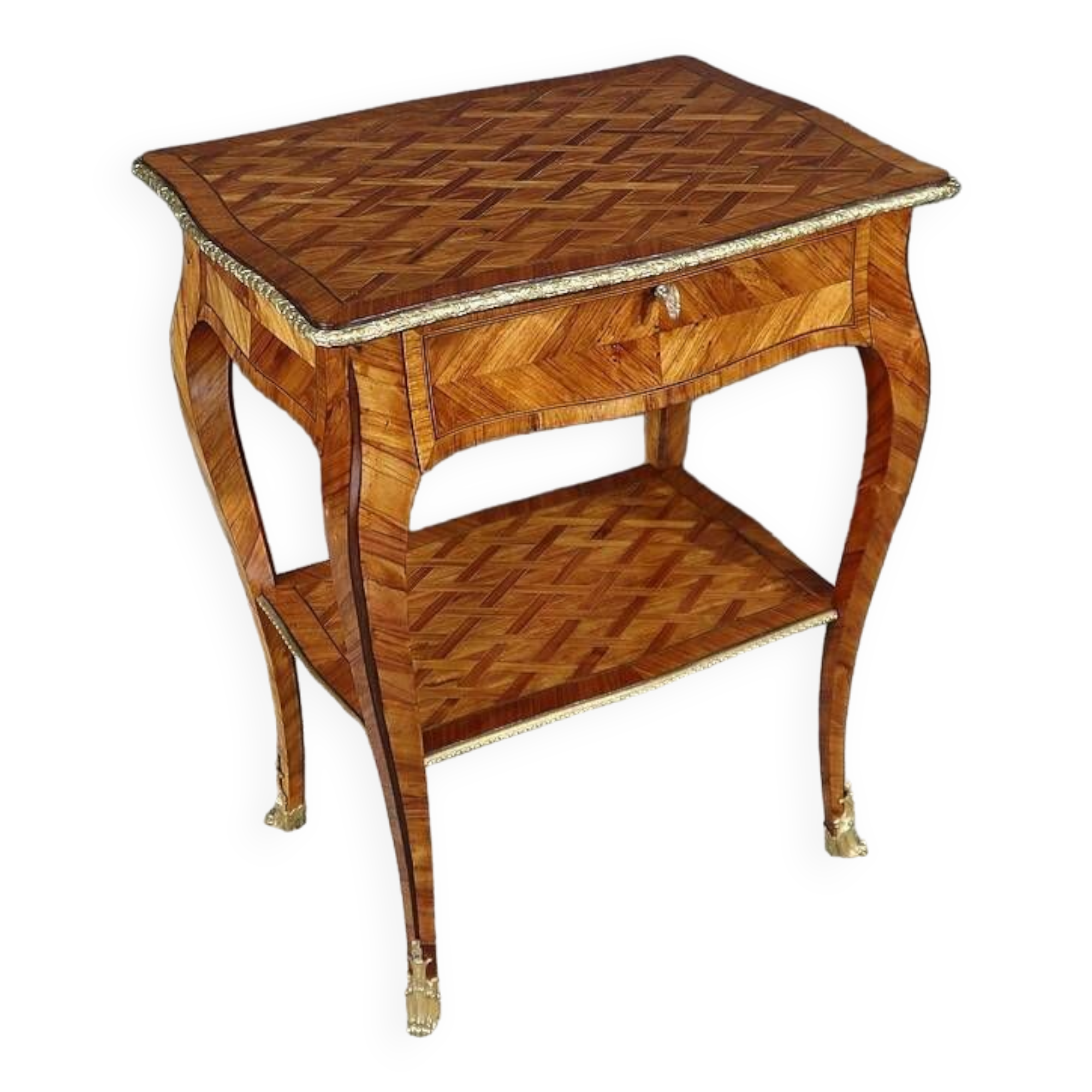 Small living room table in precious wood, louis xv style – 1st part 19th century