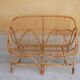 Banquette vintage en rotin