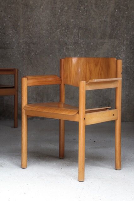 Scandinavian armchairs design plywood beech 1970