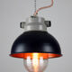 Dark purple industrial hanging light from TEP