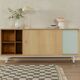 60s Sideboard with Sliding Doors by Lothar Wegner