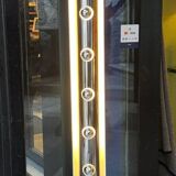 Vintage design floor lamp in chrome and white metal 70'