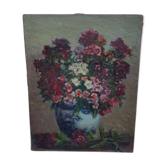 Oil on cardboard, work of Pierre - Antoine Cluzeau (1884-1963)