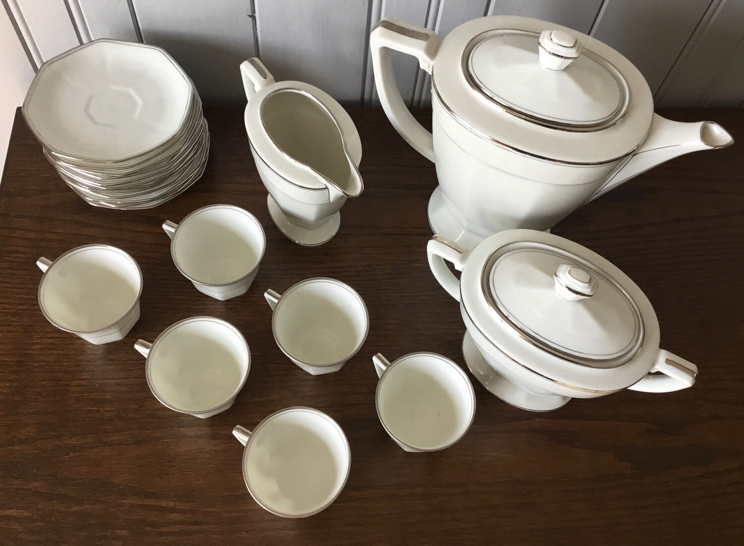 Limoges porcelain coffee service by Legrand