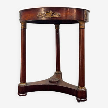 Mahogany Pedestal Table, Empire Period, 19th Century