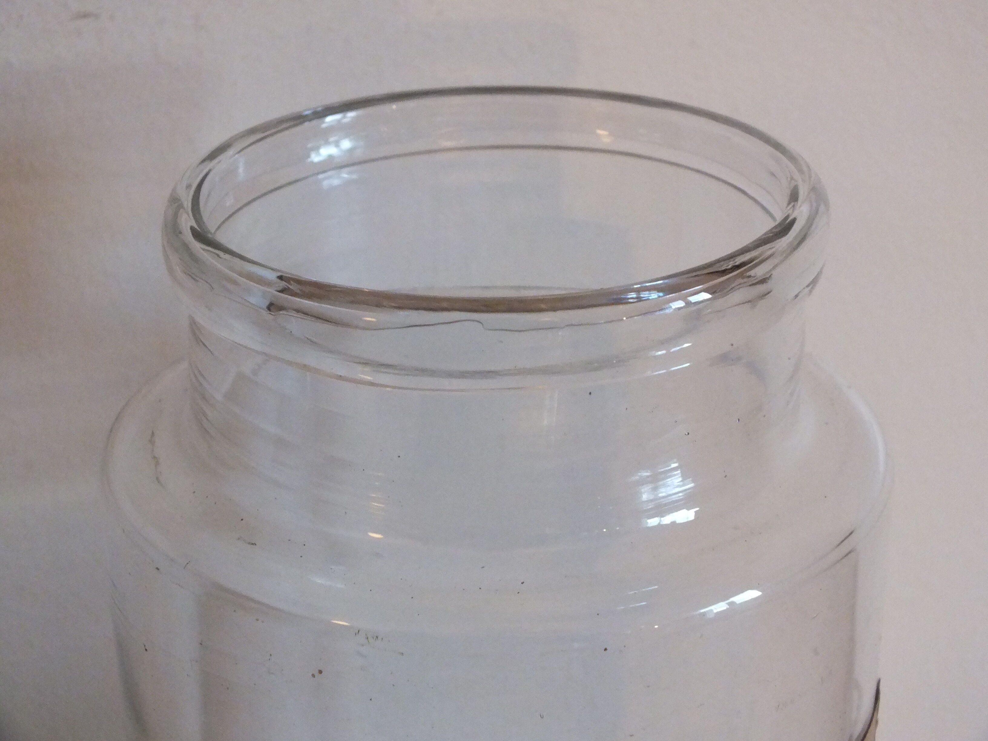 Old medicine jar - glass apothecary: Flax seeds