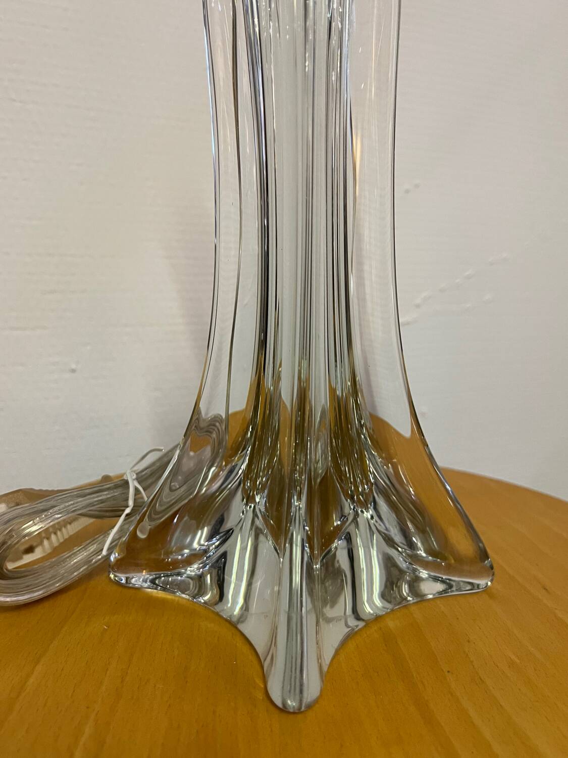 Crystal lamp base H24 cm re-electrified