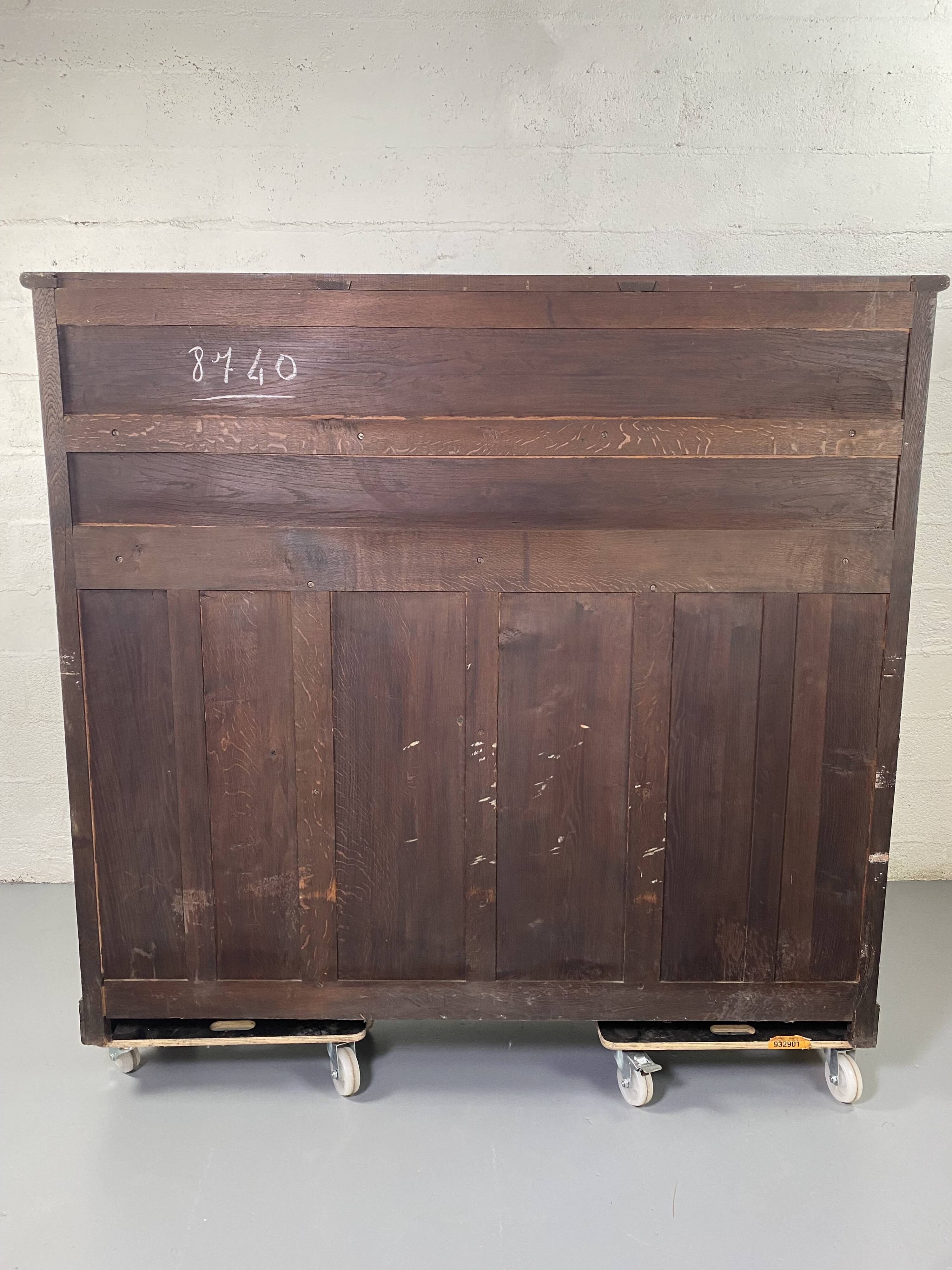 Large vintage wooden bookcase