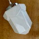 Suspension globe vintage art déco en opaline blanche