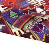 Geometric Handwoven Neutral Kilim Runner