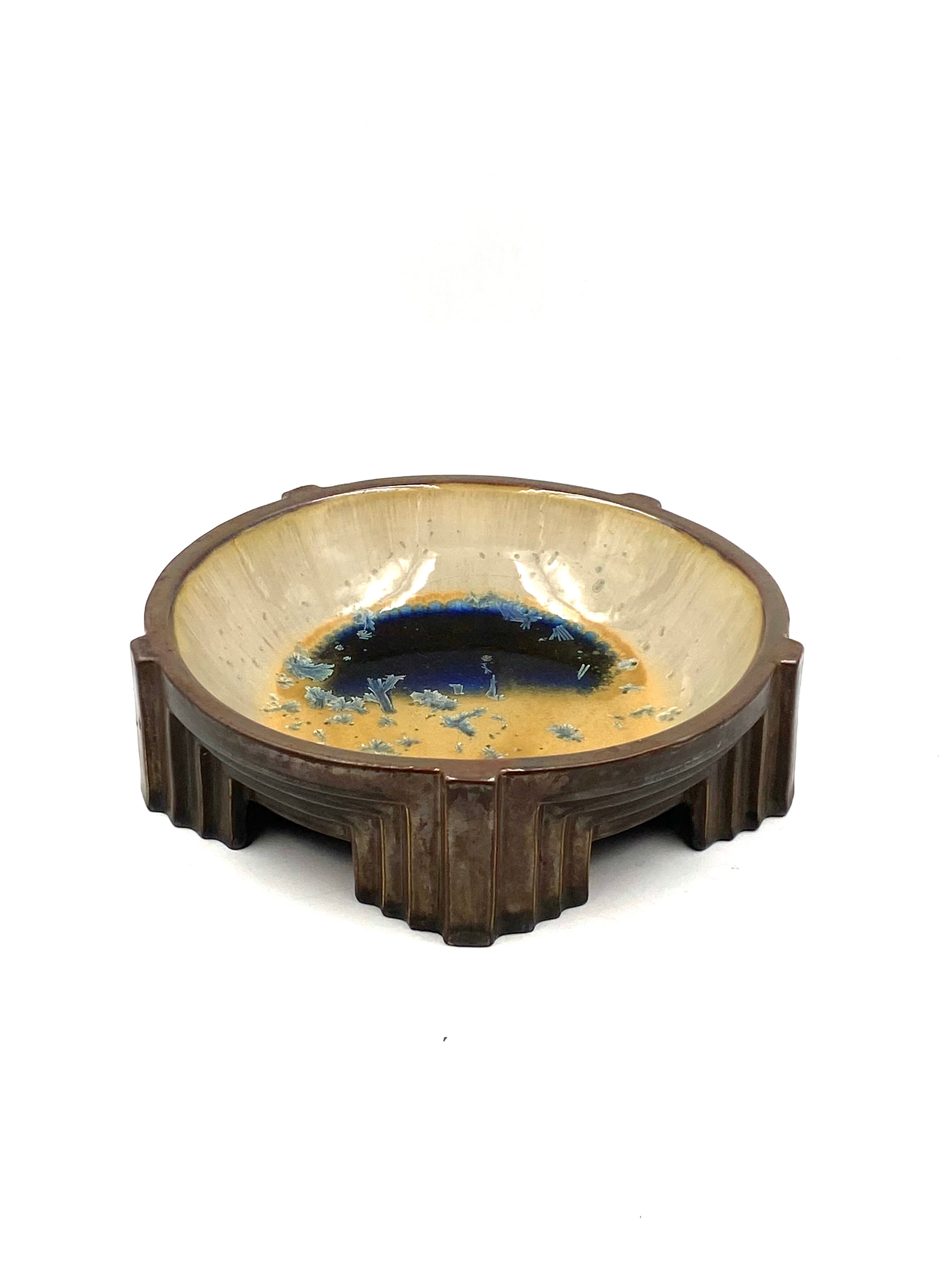 Art Deco ceramic centerpiece, Mougin Freres, Nancy France 1920s