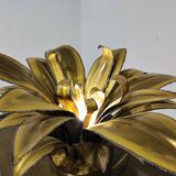 Lampe de table fleurie Maison Jansen, années 1970