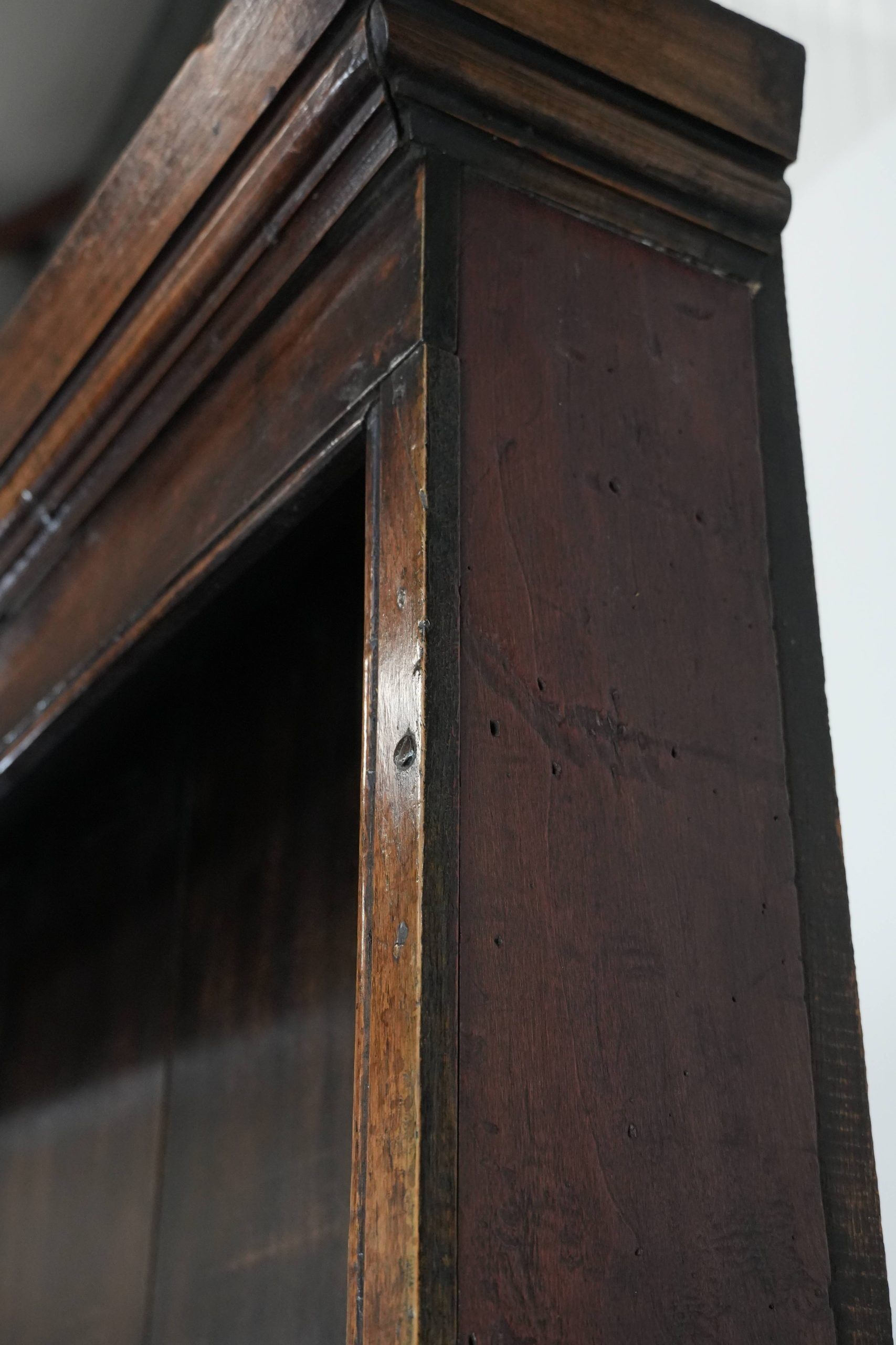 Large English antique oak kitchen cabinet / dresser from the 18th century