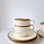 2 coffee cups, pot and sugar bowl Torgau, 1970
