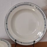 Set of 6 hollow plates Terre de Fer Salins Vauban collection