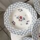 set of 6 hollow plates Digoin Sarreguemines model "Bastia" years 30-40