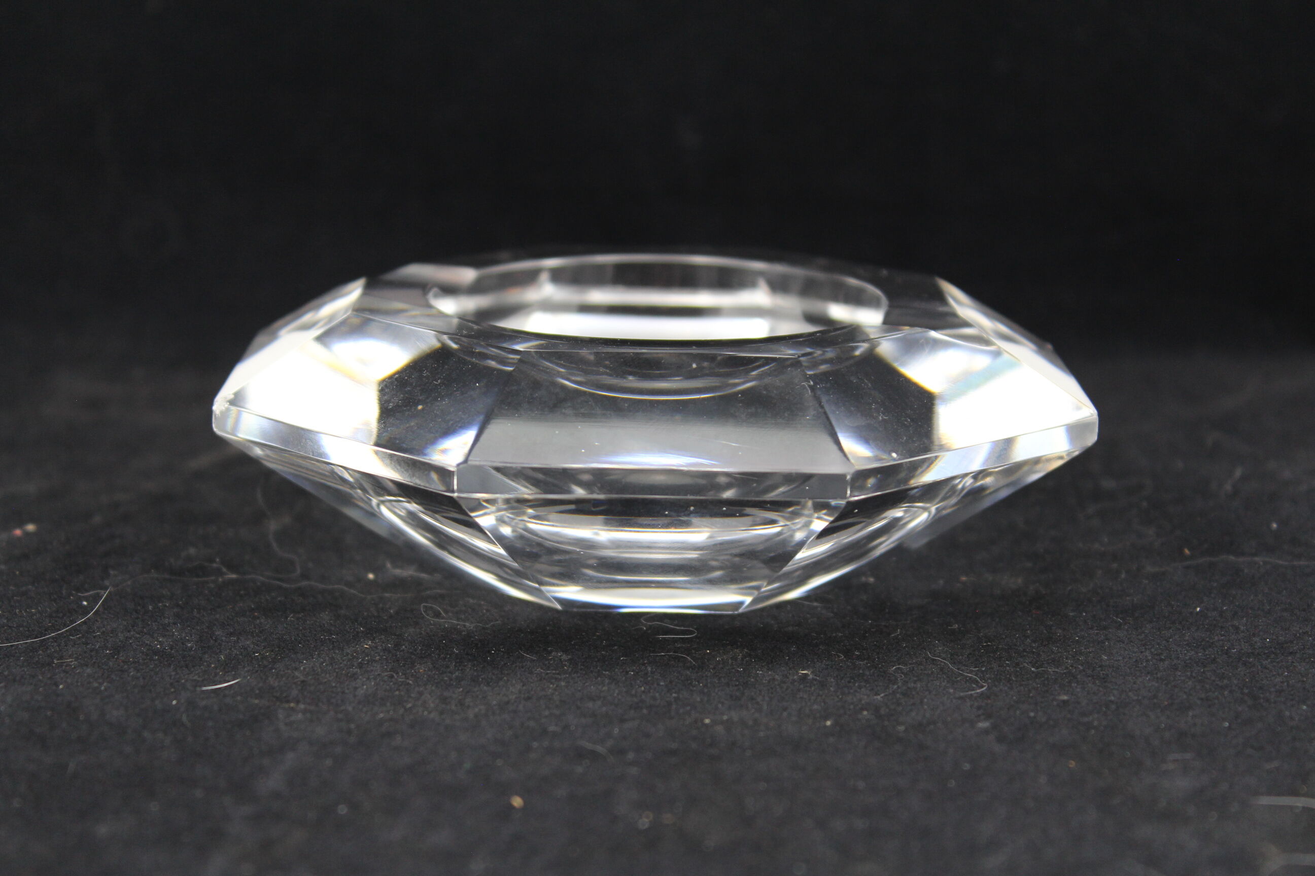 Octagonal ashtray in Crystal Val Saint Lambert
