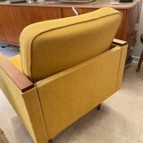 Fauteuil vintage jaune moutarde, 1950